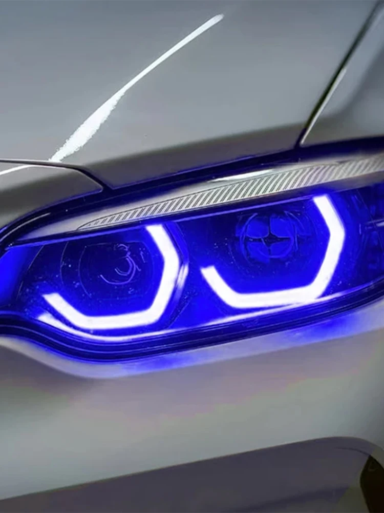For BMW M2 2 series DRL Yellow Red Blue Angel Eyes  multicolor LED F22 F23 F87 LCI daytime running lights 63117494851 6311749485