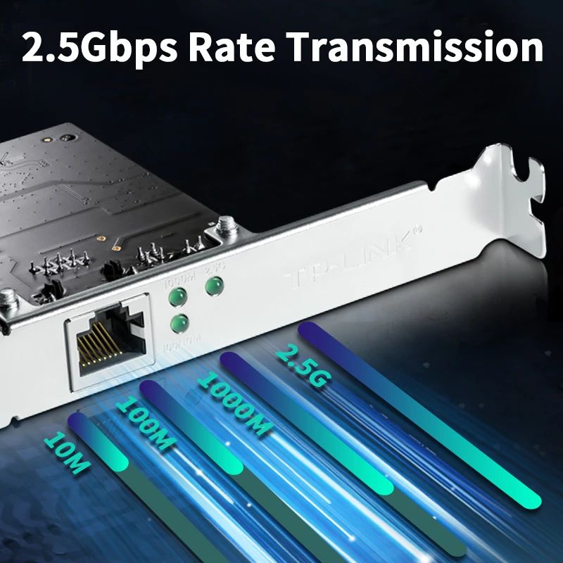 TP-Link 2.5G PCIe بطاقة الشبكة 2.5Gbe إيثرنت واجهة محول 10/100M/1G/2.5Gbps نيك متوافق مع ويندوز/لينكس TL-NG421