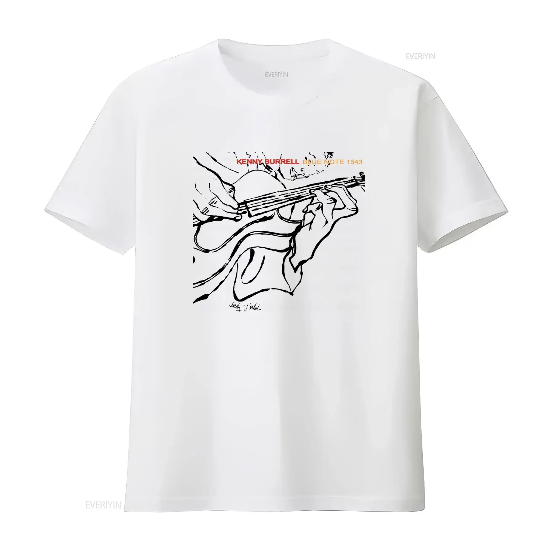 Camiseta com arte da capa do LP Blue Note Jazz de Kenny Burrell, design Midnight com vibrações de John Coltrane, vintage, lavada, unissex, confortável.