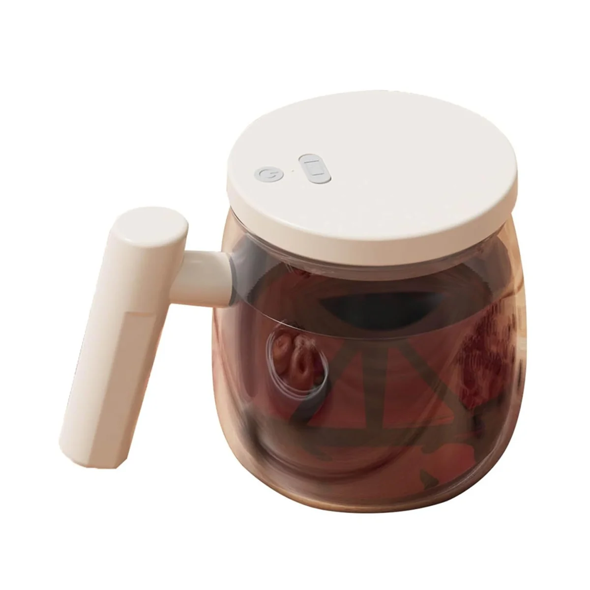Taza de café con agitación automática, taza de café de viaje con agitación automática de vidrio, taza mezcladora con carga USB de 400ML para mezclar café y leche