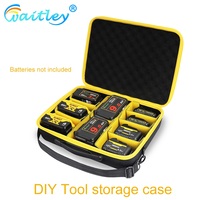Waitley Portable Tool Battery Storage Case Waterproof accessories box For Dewalt Makita Bosch ect batteries store carry
