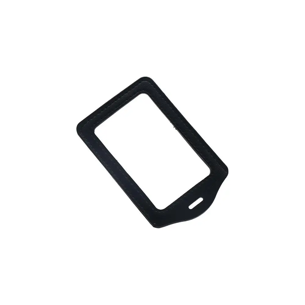 PU Leather ID Badge Case Transparent Work Identity Business Card Holder Double-Sided Employee Card Name Card Cover Students