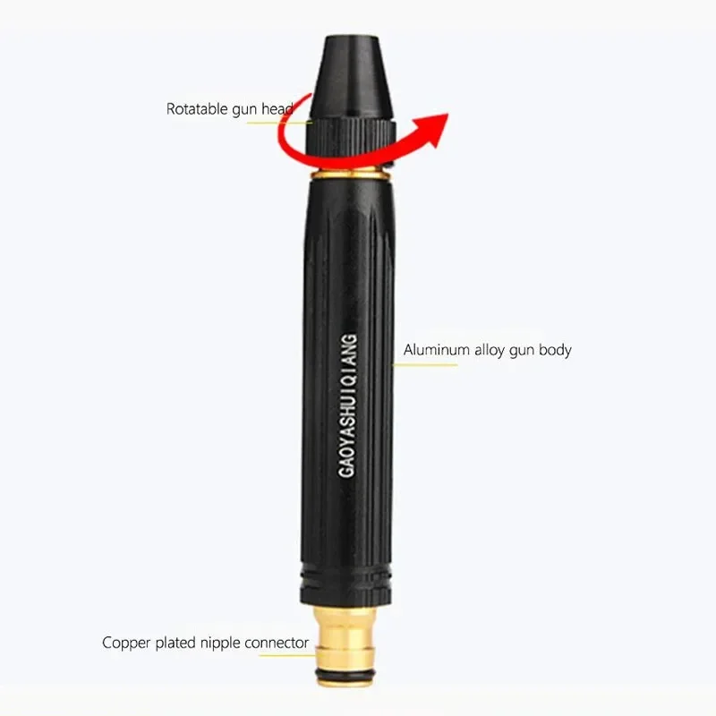 High Pressure Washing Water Gun Adjustable Nipple Type Portable Direct Spray Car Wash Nozzle Home Garden Shower Water Gun Tools image 3