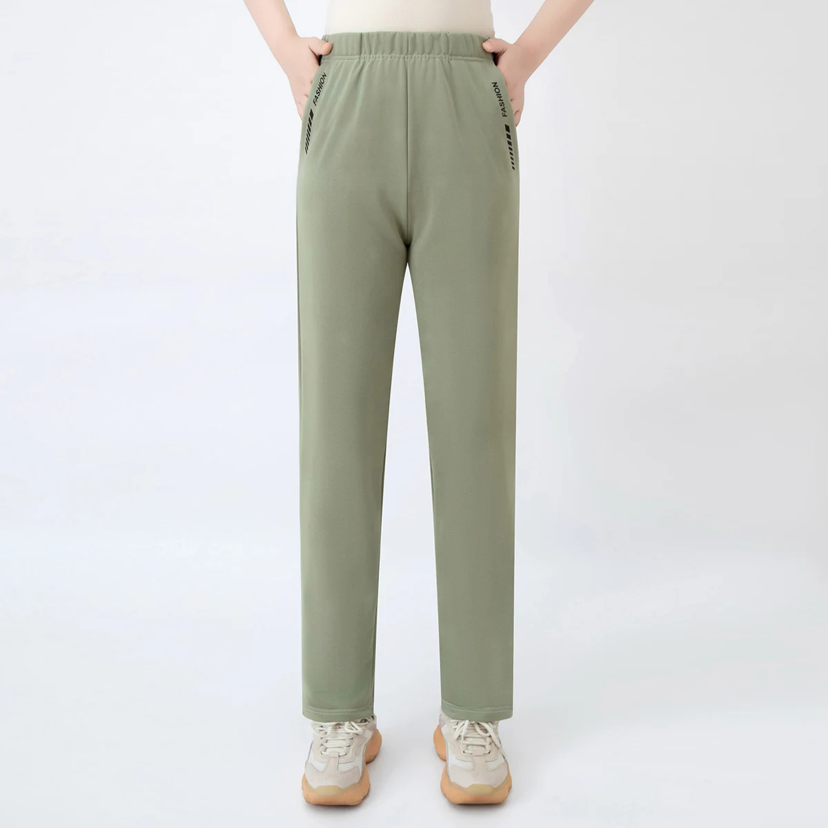 Herbst Neu 7-Farben Lässige Vielseitige Damenhose Bequeme Sportliche Hose mit Taschen Jogginghose für Teenager Gerade Hose – Detail 6