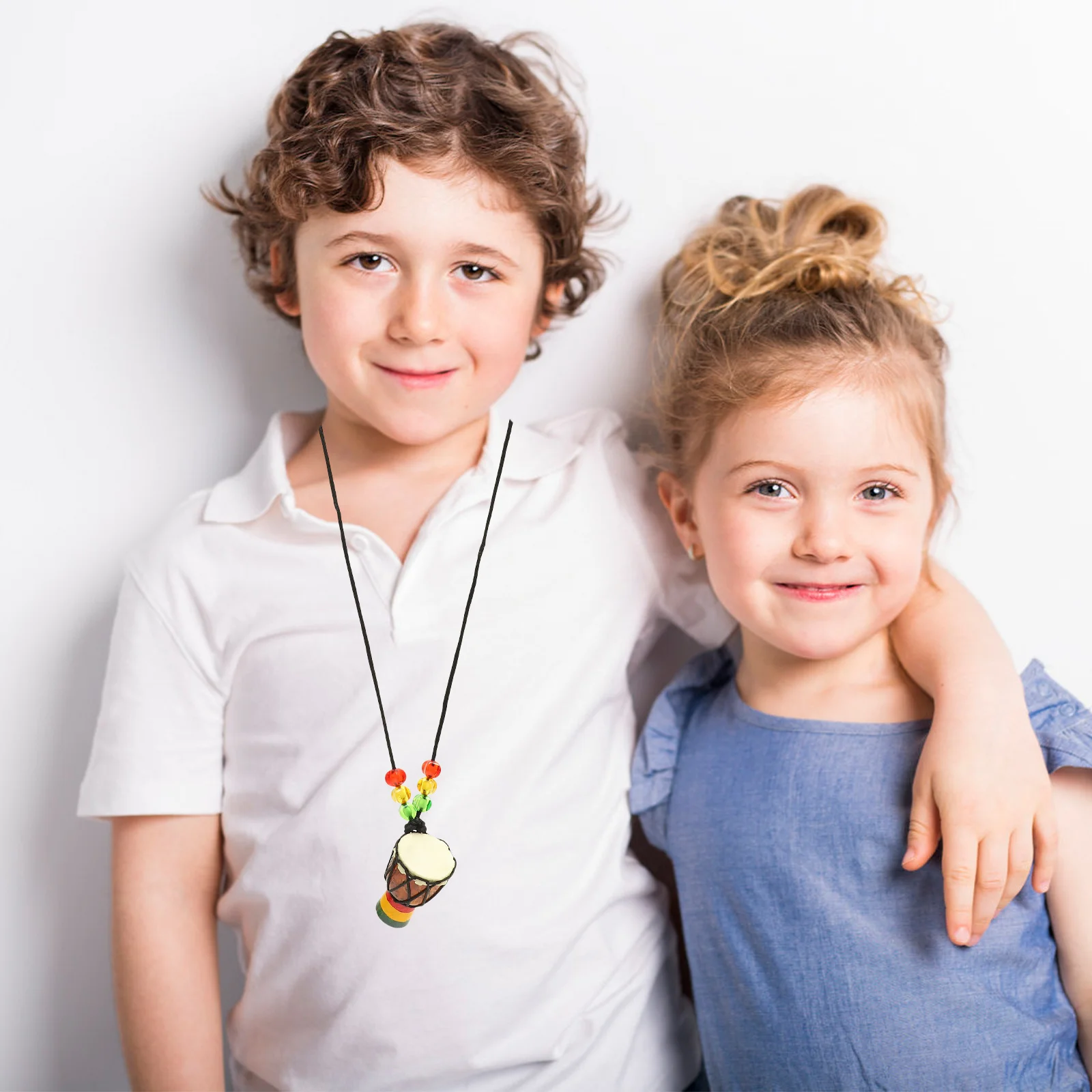 

Handcrafted Wooden Mini African Drum Hollowed Solid Wood Metal Rings Tuning Vertical Ropes Authentic Traditional Musical