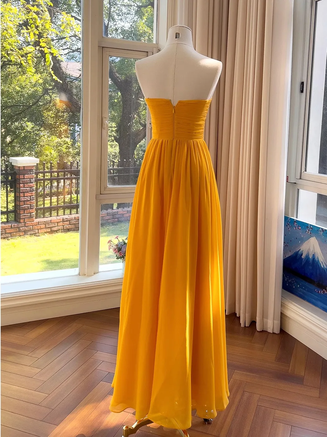 Falda larga adelgazante de cintura alta para dama de honor Dr Ele, falda larga sin hombros para Vaion y vacaciones, tela de poliéster, primavera 2026