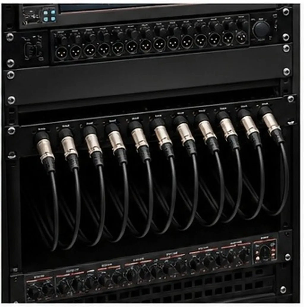 12 Port Wall Mount Audio Rack Panel Hinged Patch Panel Cable Room Wire Management Cord Organizer Holder