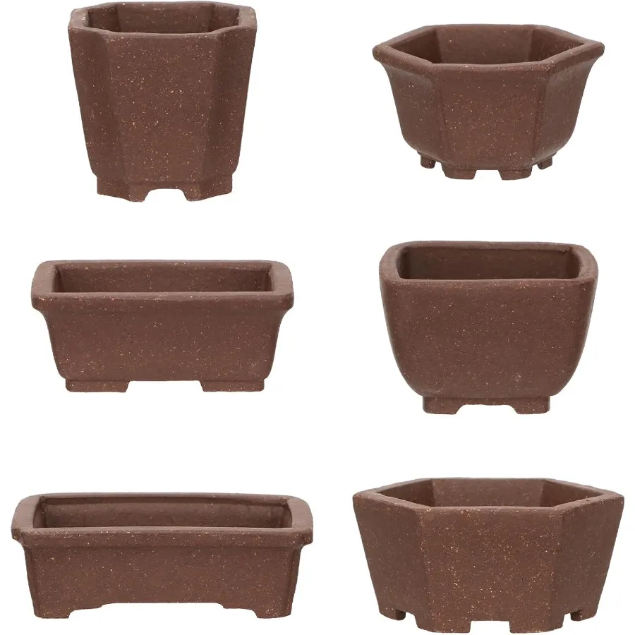 

6 pc Unglazed Planter Pots Mini Succulent 2 5 cm Natural Color