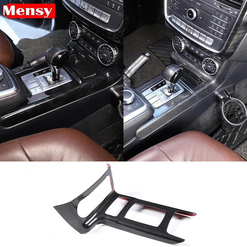 For 12-18 Mercedes-Benz G-Class central storage box panel frame decorative car interior decorative accessories real carbon fiber