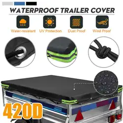 Foldable Trailer Car Cover Universal Waterproof Anti UV Roof Tent Sunshade Dustproof Outdoor Protector Travel Camping Canopy