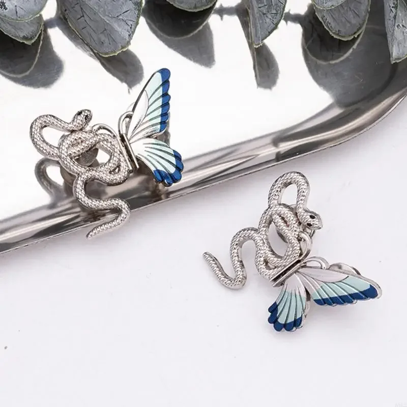 3pcs Snake Butterfly Design Design Taistring Clip Clip Antreving Pin