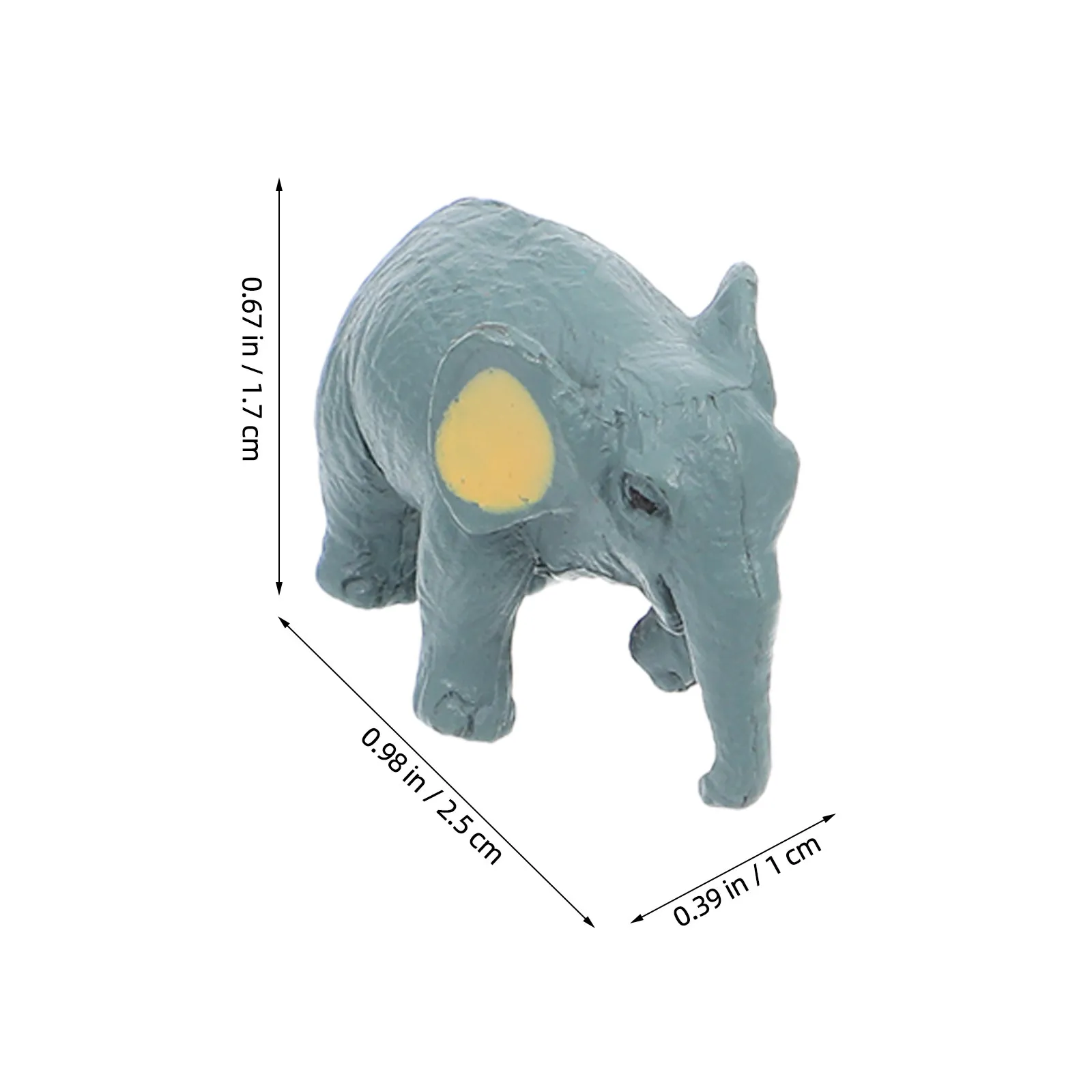 60Pcs Mini Resin Elephant Simulation Animal Models Realistic Small Figures for Dollhouse Garden Home Decor Tiny Natural Wild