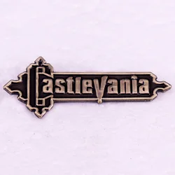 Castlevania Logo Enamel Pin Vidoe Game Metal Badge Brooch RPG Gamer Jewelry Gifts