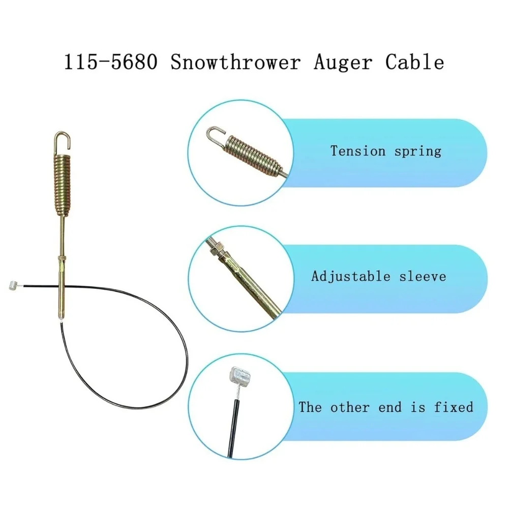 For Toro 115-5680 Auger Cable Compatible with Snowblower Models 106-4599 38595 38611 38620 for Winter Maintenance