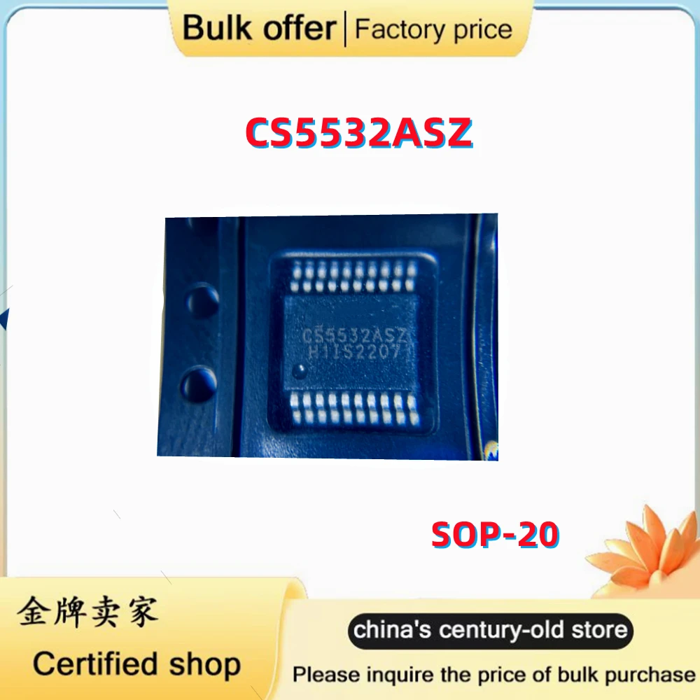 Original CS5532-ASZ CS5532-ASZR SSOP-20 digital-to-analog converter IC analog-to-digital conversion chip