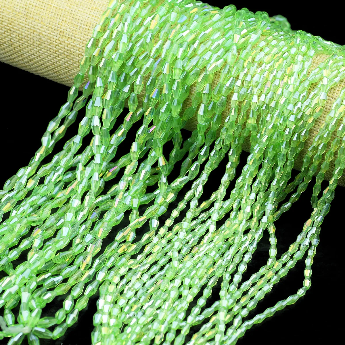 Light Green Austrian Crystal Bicone Bead Glass Spacer Loose Beads For Jewelry DIY Earrings Bracelets Pendants Accessories 6/8mm