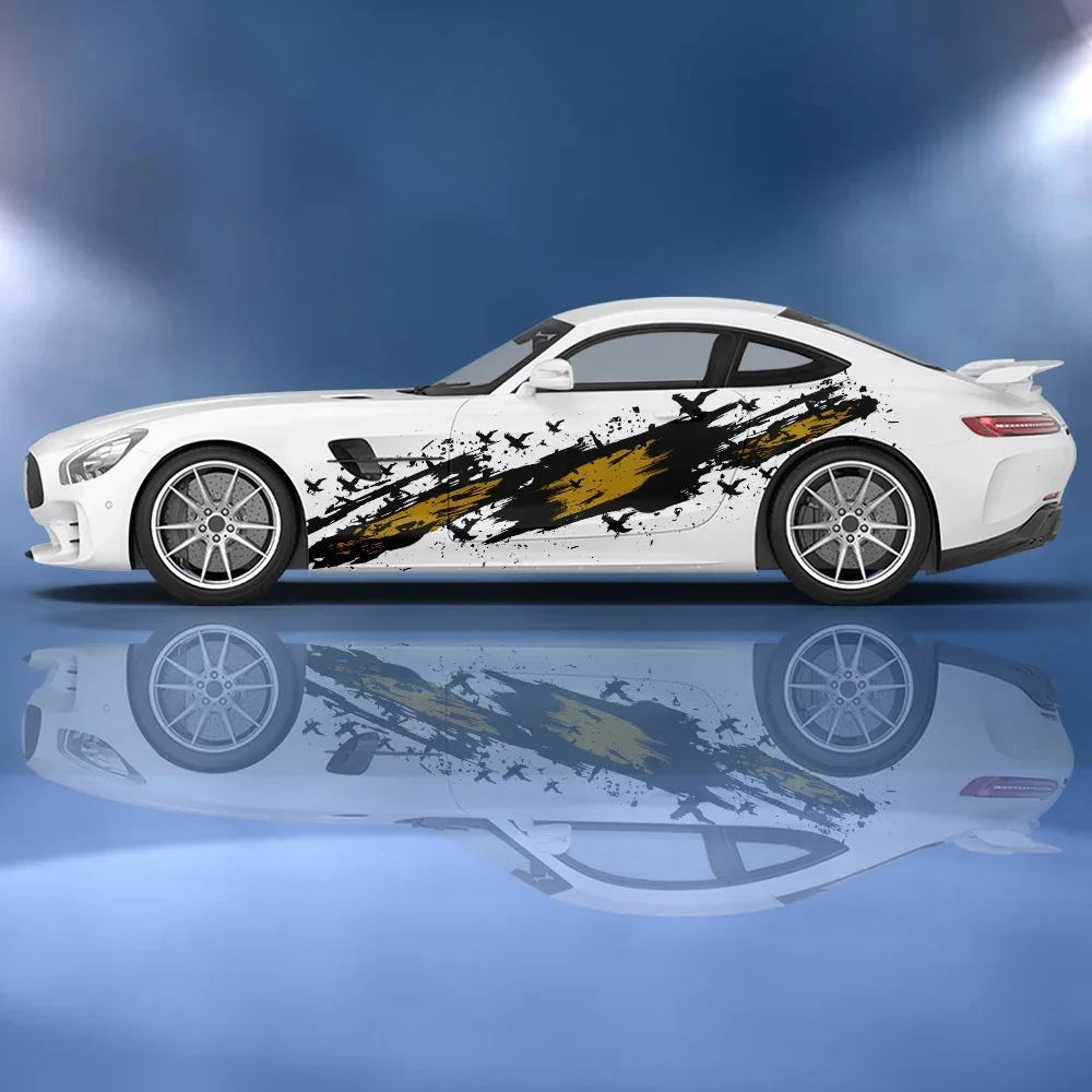 

Ворона абстрактные полосатые брызги чернил наклейка на боковую сторону автомобиля виниловые аксессуары для автоспорта подходят для автомобиля, грузовика, внедорожника, автомобиля, наклейки