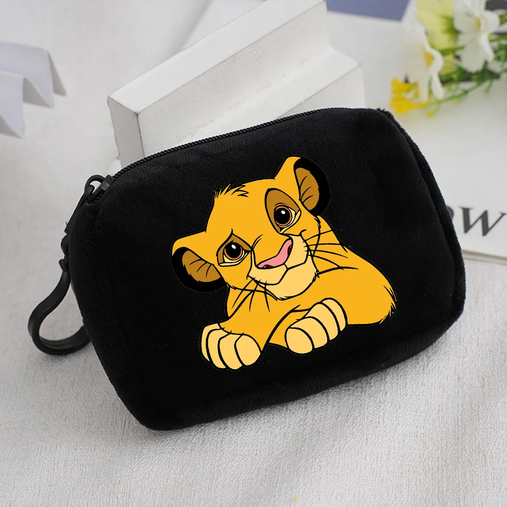 The Lion King Plush Wallet Coin Purse Key Case Bag Girls Portable Mini Storage Bag Birthday Gifts Cartoon Cute Gifts Kids Clutch