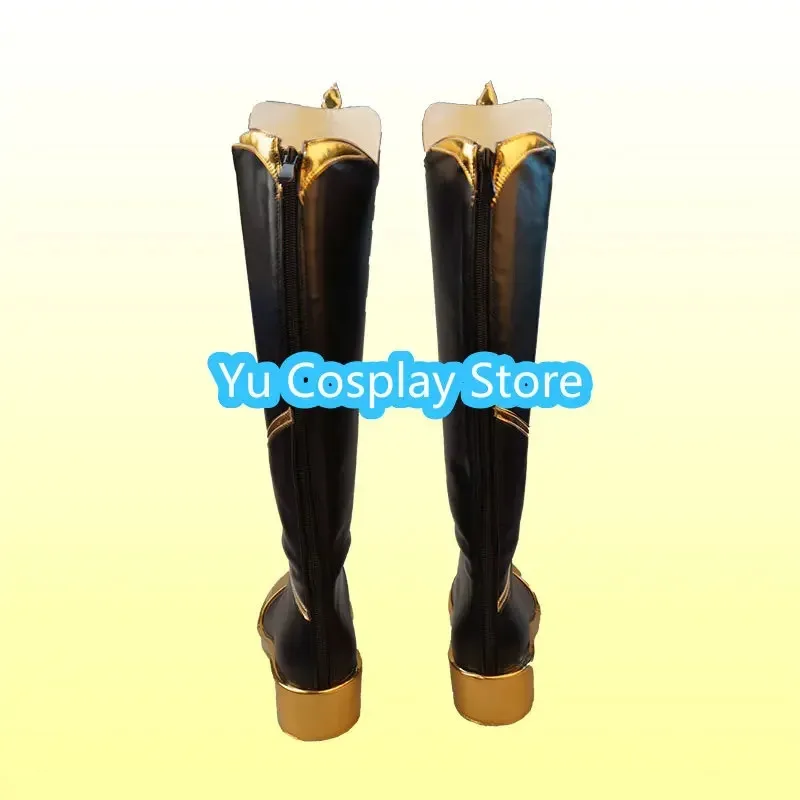 

AIAI 2025Yu- Aether Genshin Impact Travellers PU Leather Shoes Halloween Carnival Boots Cosplay Props Custo