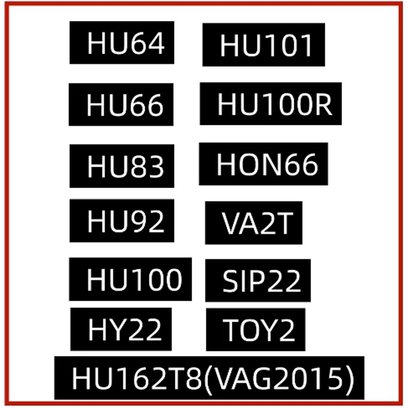 

Инструмент 2 в 1 Lishi HU64 HU66 HU83 HU92 HU100 HY22 HU162T8 TOY2 SIP22 VA2T HON66 HU100R HU101