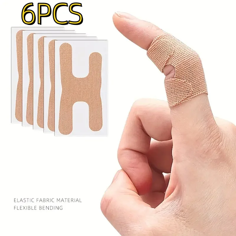 6/12pcs Beige Self-Adhesive Finger Tape,Flexible Breathable PP Material,Non-Slip Wrap for Gym,Fitness,Sports,Training