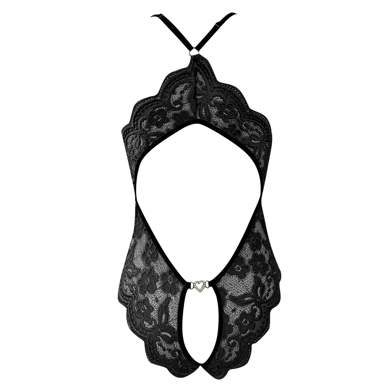 Women Sexy V Neck Underwears Sexy Babydoll Lingerie Lace Backless Lanyard Sets Bodysuit Ladies Sexy Lingerie Underwear Set