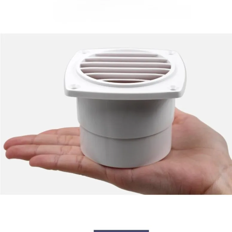 Plastic Grille White,Black Round Louver Vent ABS Plastic Circular Louver Pattern Wall Mount Reinforced Structure