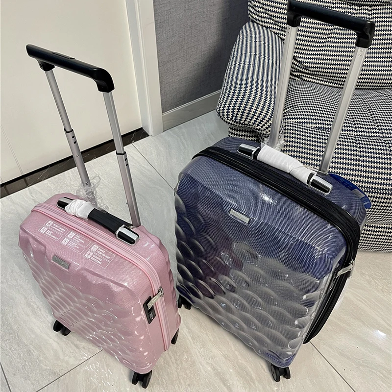 COLENARA Women's Suitcase ABS + PC Boarding Box Large Capacity Trolley Case Ultra-light Password Box 20