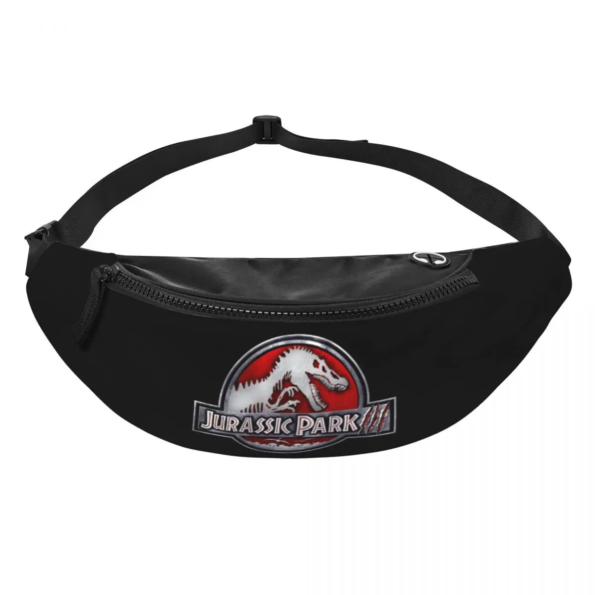 Jurassic Park กระเป๋าคาดเอวสำหรับผู้ชายผู้หญิงเท่ลายสัตว์โบราณ dinsaur Crossbody กระเป๋าคาดเอวสำหรับขี่จักรยานตั้งแคมป์กระเป๋าใส่เงิน