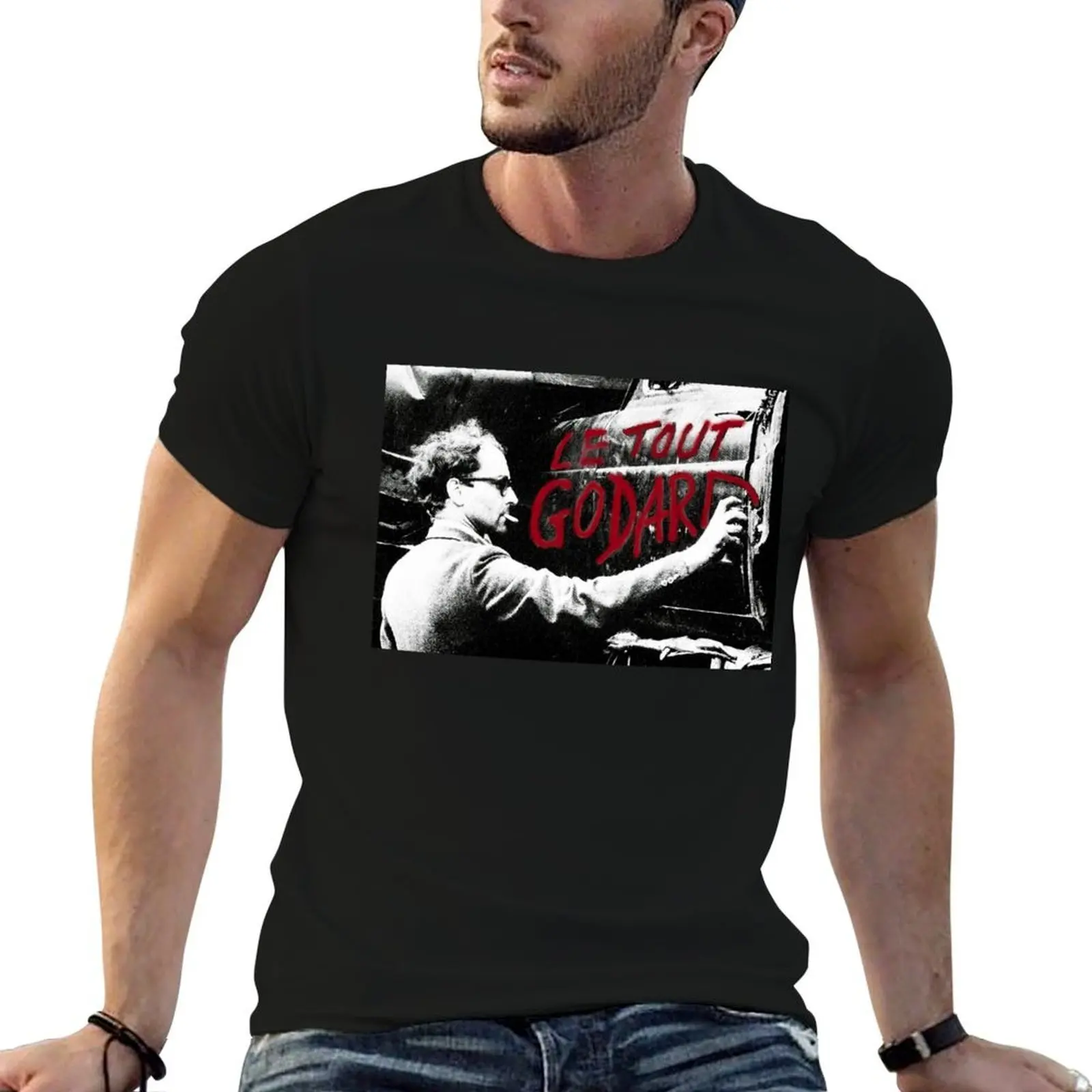 Camiseta con estampado de grafiti de Jean-Luc Godard - Le Tout Godard, camiseta gráfica para hombre, camiseta esencial