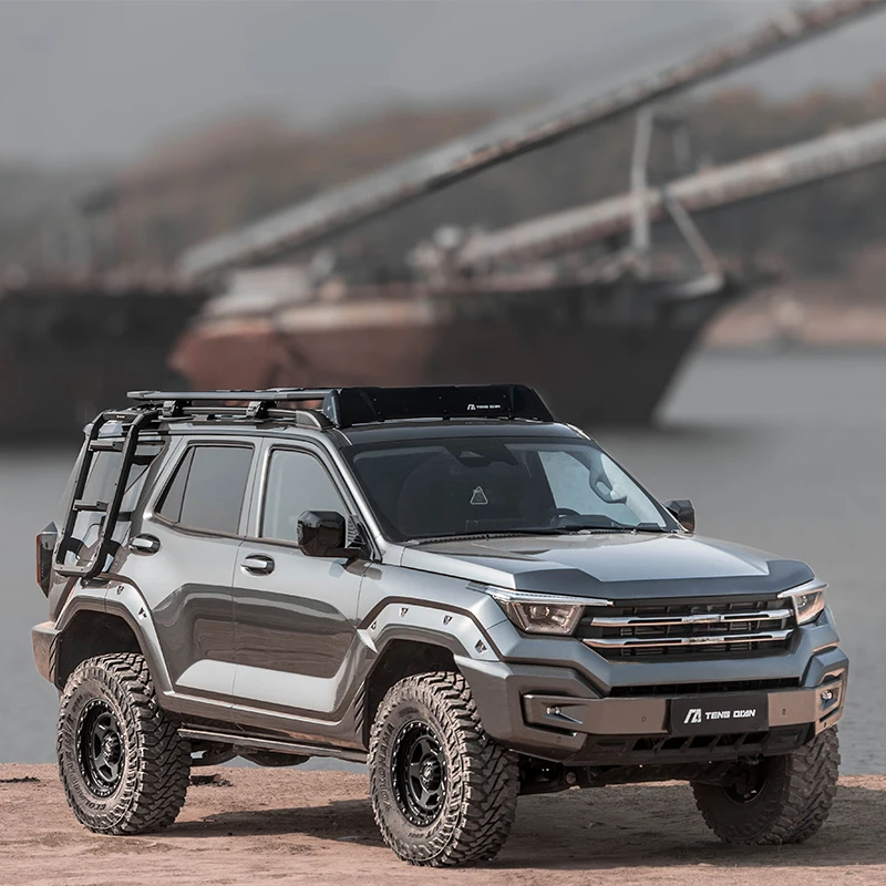 Aluminum Black Car Accessories Rear Protection Framework Car Side Climbing Ladder Side Door Ladders for GWM Tank 400 Auto Parts 6