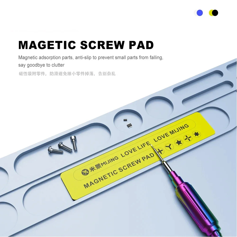 Mijing Magnetic Screw Pad Memory Mat Space Saving For Electric Component Organizer Preventing Getting Lost and Unorganized
