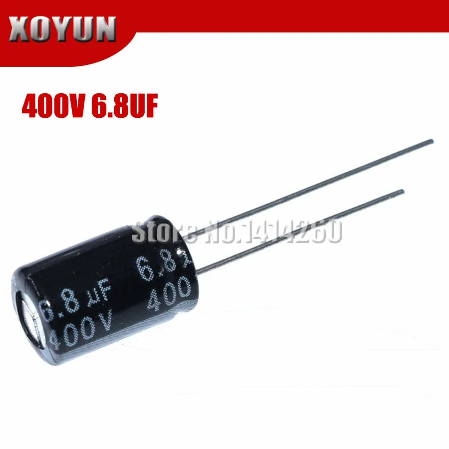 10PCS Higt quality 400V6.8UF  10*13 6.8UF 400V 10*13MM Electrolytic capacitor
