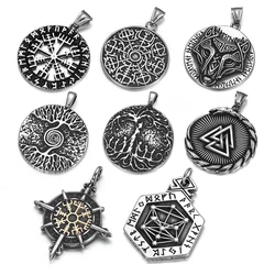 Stainless Steel Viking Thor Hammer Axe Pendant for Necklace DIY Accessories Finding Jewelry Making Men Charm Accessories