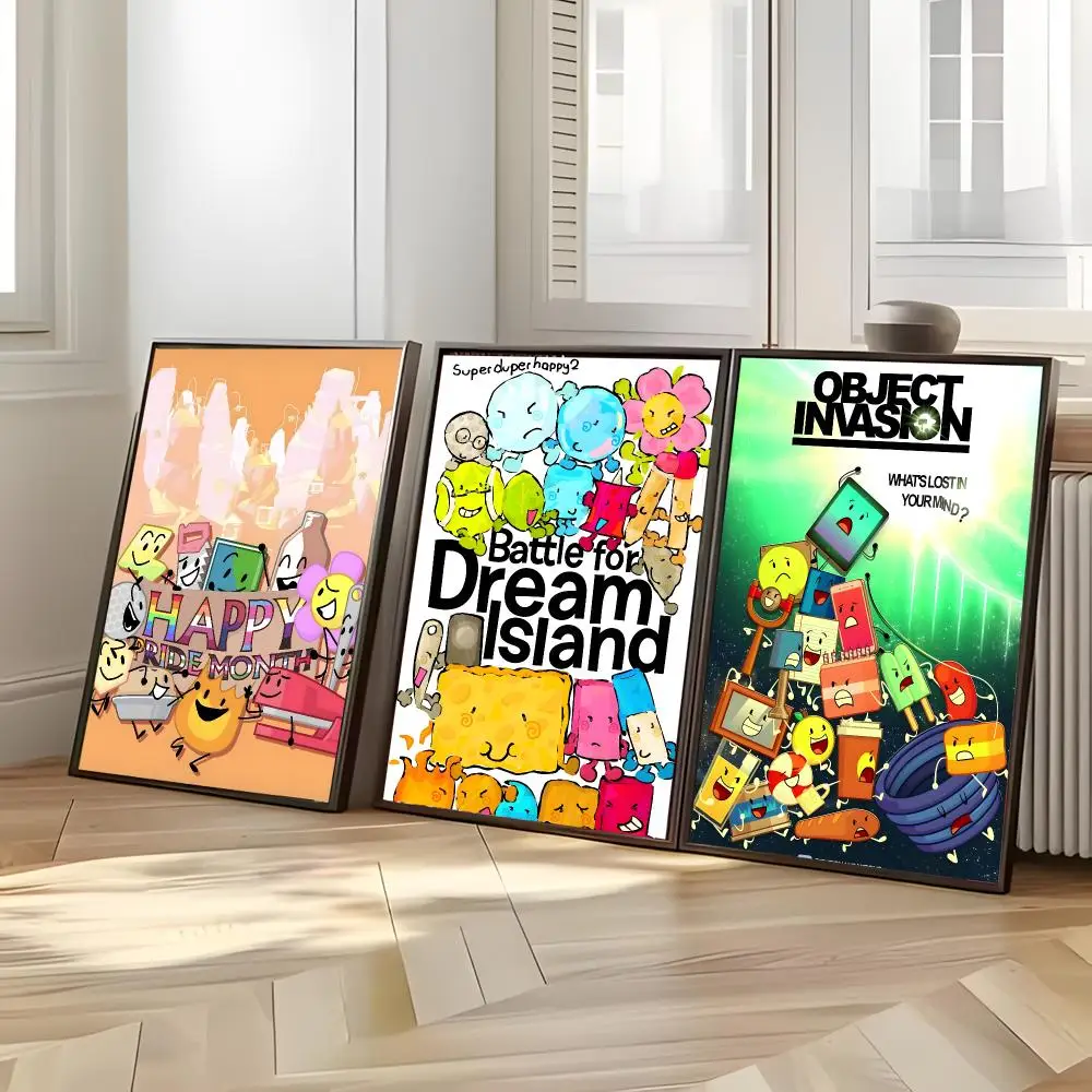 animation objectshow B-Battle for Dream Island Poster Distinct Home Decor Concepts Chic Indoor Art Pieces