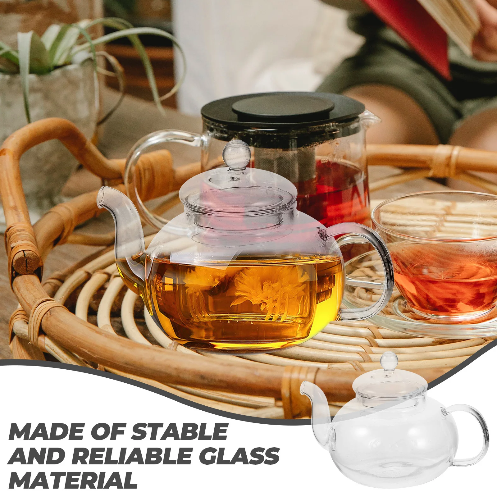 

Large Capacity Traditional Chinese Style Teapot Fine Craftsmanship Heat Resistant Glass Tea Jug for Daily Use and Gift Ideas