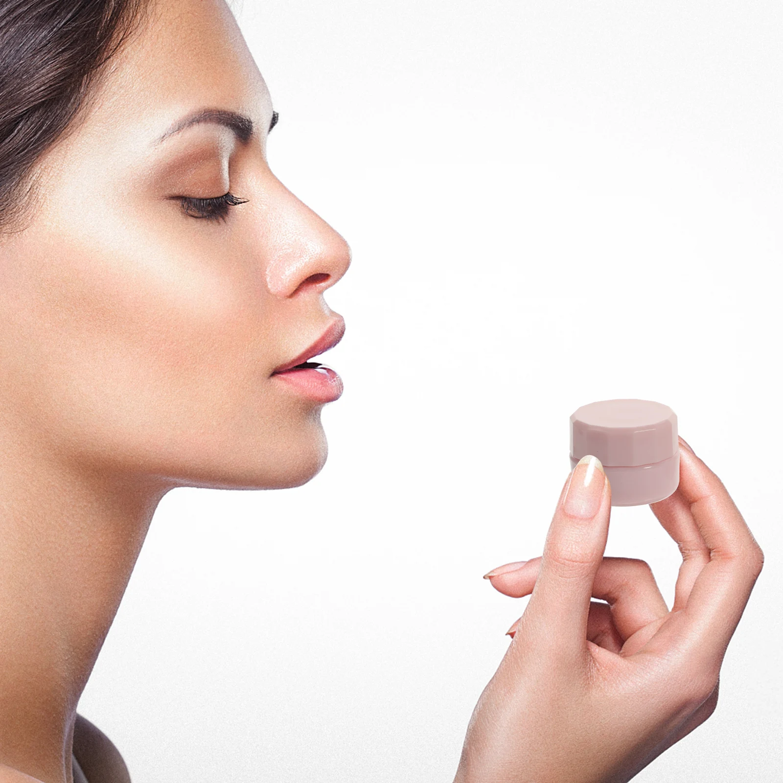 

12 pcs Pink White 5g Face Cream Subpackaging Boxes Travel Refillable Empty Jars Plastic Lotion Containers Leak Proof