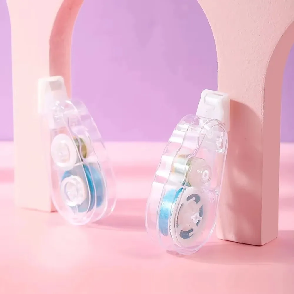 4Pcs/Set DIY Dot Glue Roller Tapes Stationery 5m Sticky Dot Glue Tapes Portable Minimalistic Double Sided Adhesive Tape