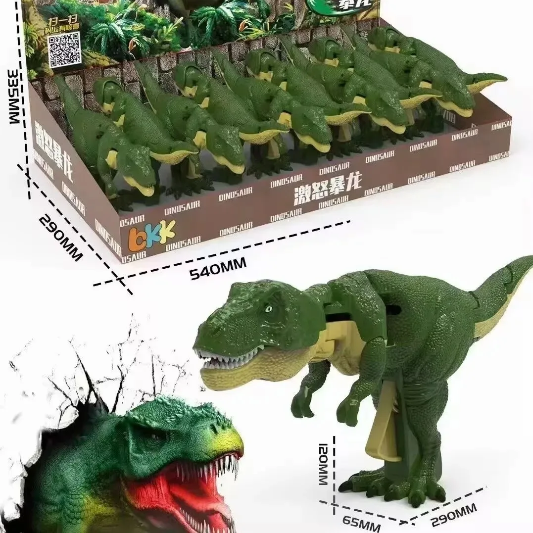 Dinossauro crescendo brinquedo educativo bonito tiranossauro rex pai-filho interativo 28cm tamanho grande com som e luz
