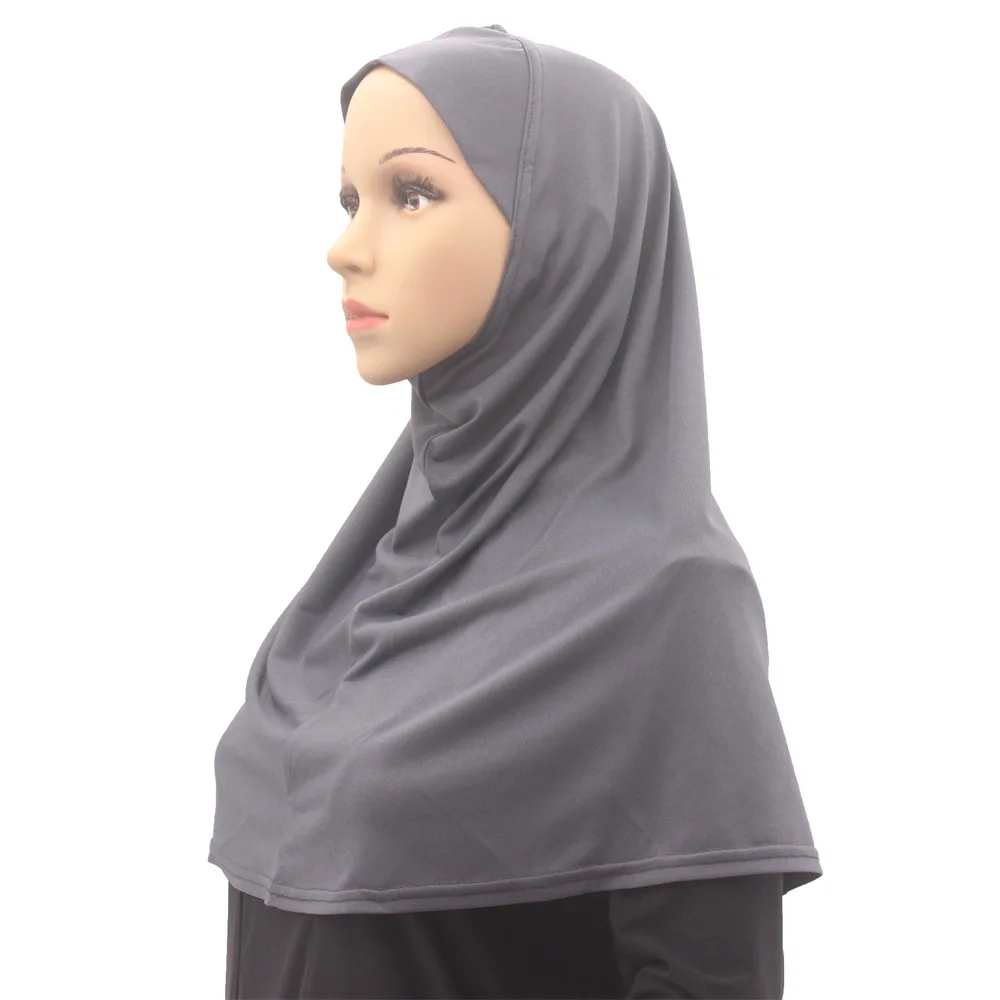 

Цельный мусульманский хиджаб Амира, женский платок, повязка на голову, мгновенный шарф, готовый к ношению, никаб, никаб, шали 61 см * 57 см