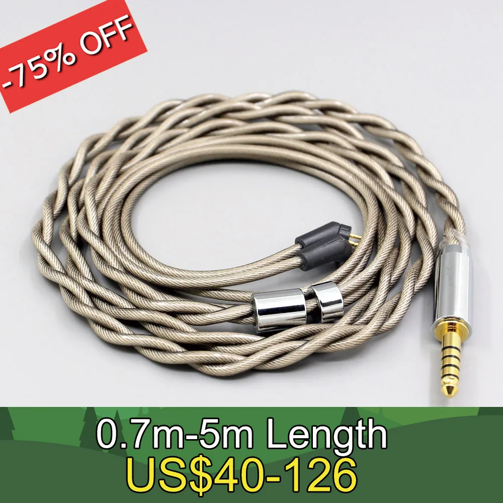 

Type6 756 core 7n Litz OCC Silver Plated Earphone Cable For Etymotic ER4B ER4PT ER4S ER6I ER4 2pin 2 core 2.8mm LN007836