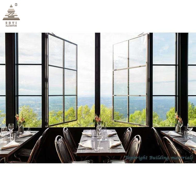 Aluminium Cheap French Casement Storm windows Open Inside Casement Window Push and Pull Swing windows