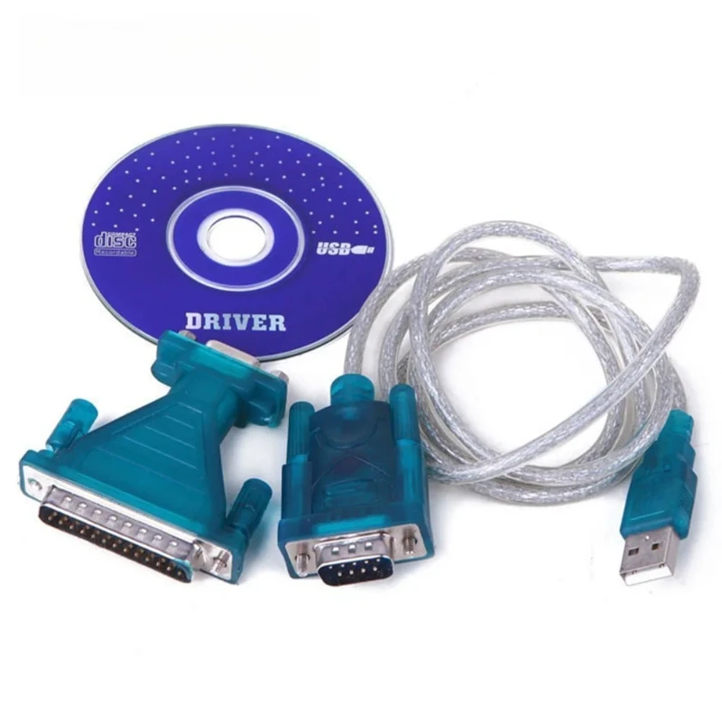 

USB 2.0 to 9/25-Pin Serial RS232 Cable Cord DB9/DB25 Adapter Computer PC Desktop