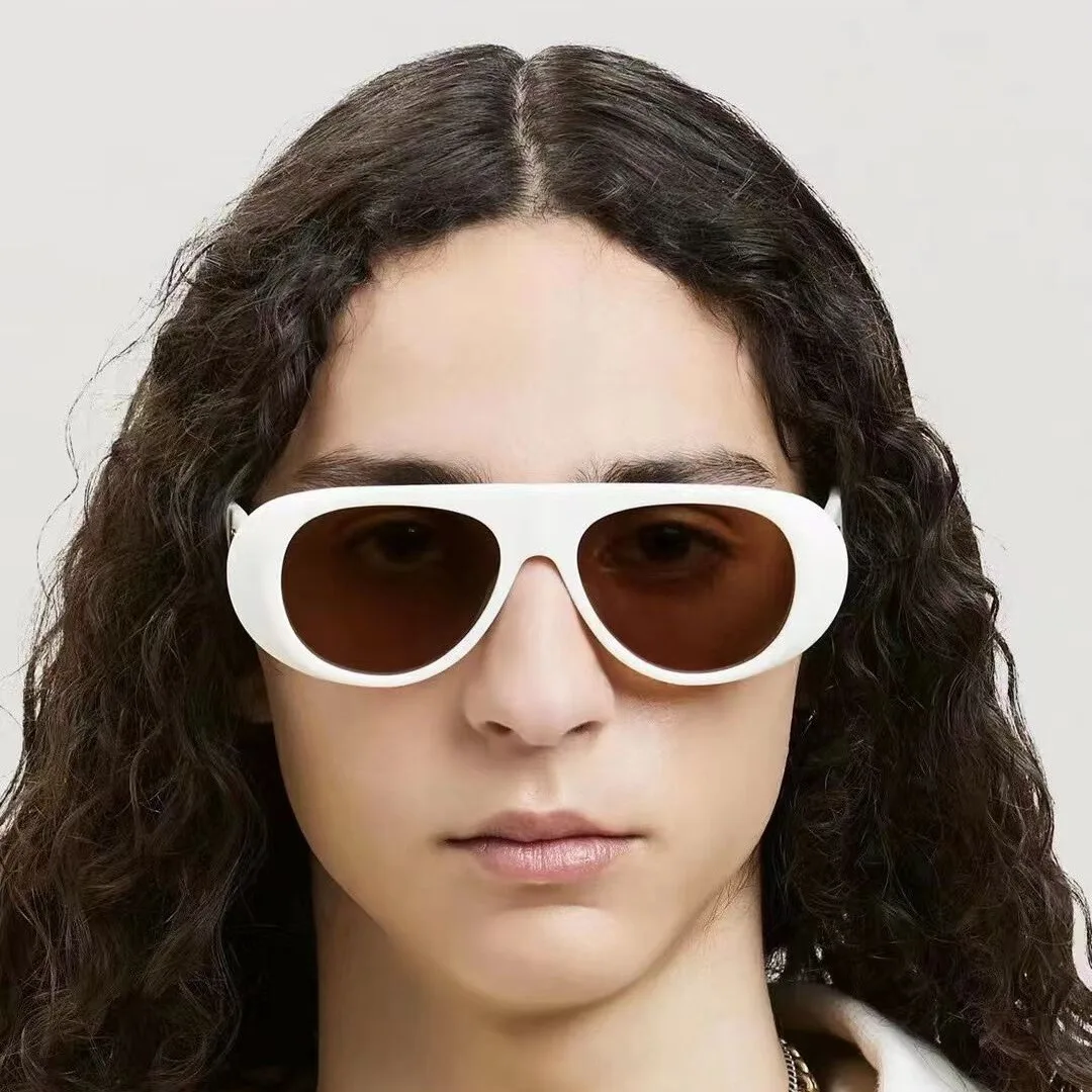 New in Luxury Brand Designer Big Frame Flat Top Sunglasses Women For Men Fashion Vintage Sun Glasses Punk Pilot Shades UV400