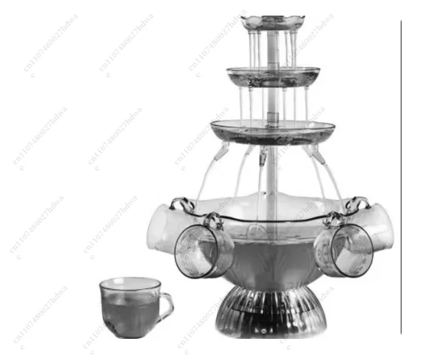 5 Cups, Red Wine, Fountain, Can Be Used for Parties, Cocktails, Large Quantities From Excellent UL Plugs