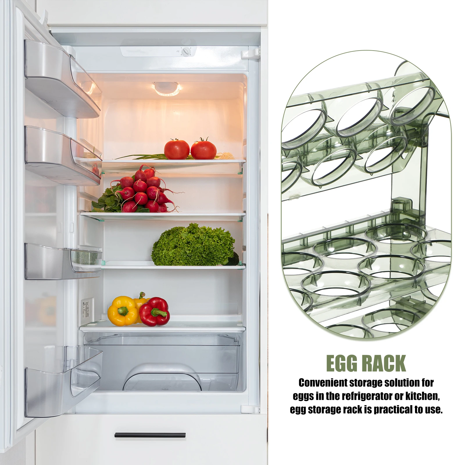 

Egg Storage Rack 3 Layers Plastic Dedicated St for Refrigerator Fridge Door Egg Holder ganizer Kitchen Appliances