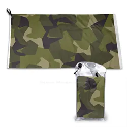 M90 Camouflage Fashion Soft Bath Towel Quick Dry Camouflage Pattern Sweden Swedish Armed Forces Black Green Splinter Woodland