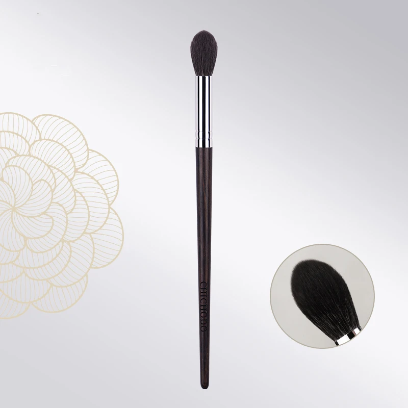 CHICHODO Makeup Brush-Luxury Ebony Handle Natural Hair 41Pcs Brushes Series-019Goat Hair Highlighter Brush