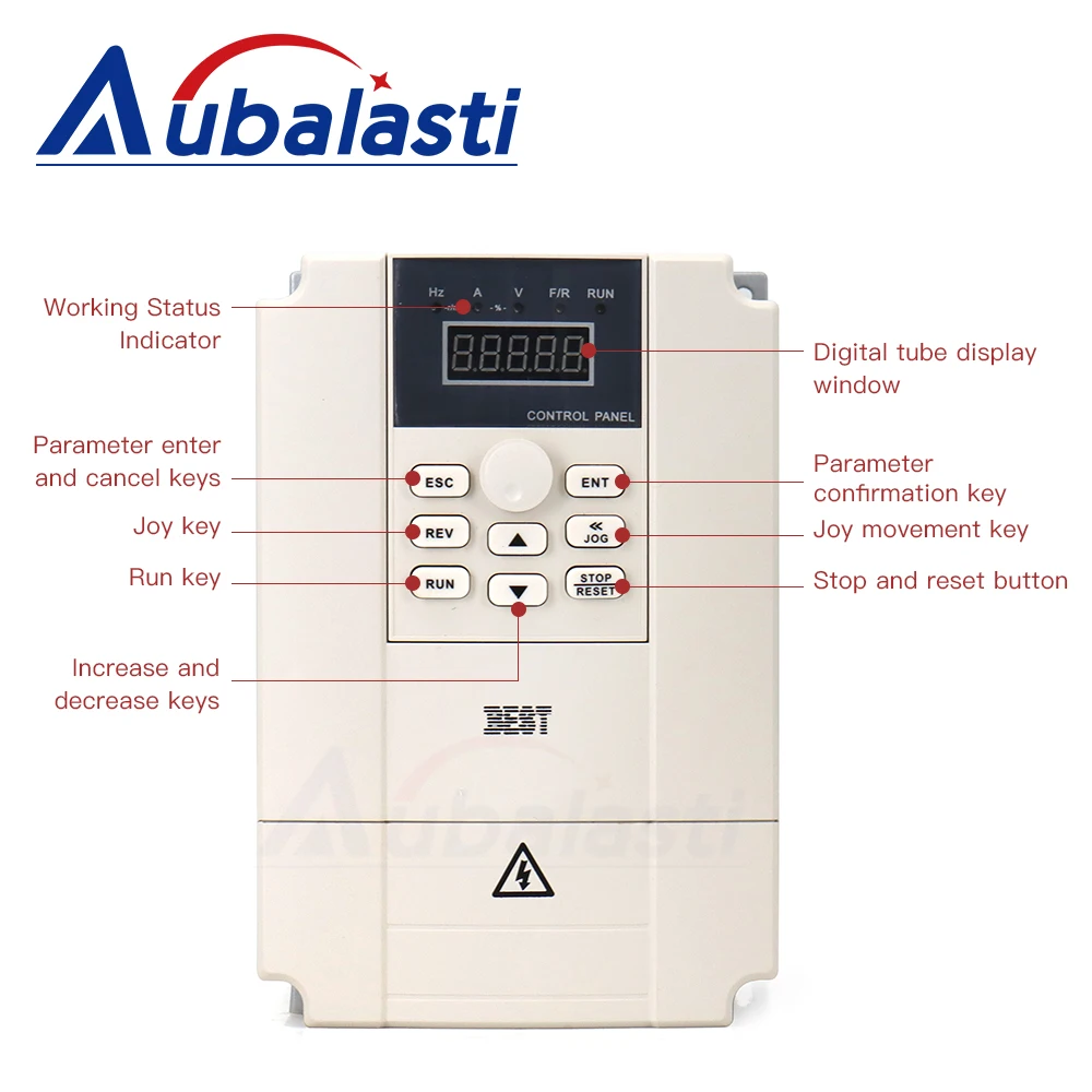 Aubalasti 6KW CNC Air Cooled Spindle Motor Kits 220V 380V 12.6A ER32 18000RPM 7.5kw Inverter For CNC Milling Router Machine