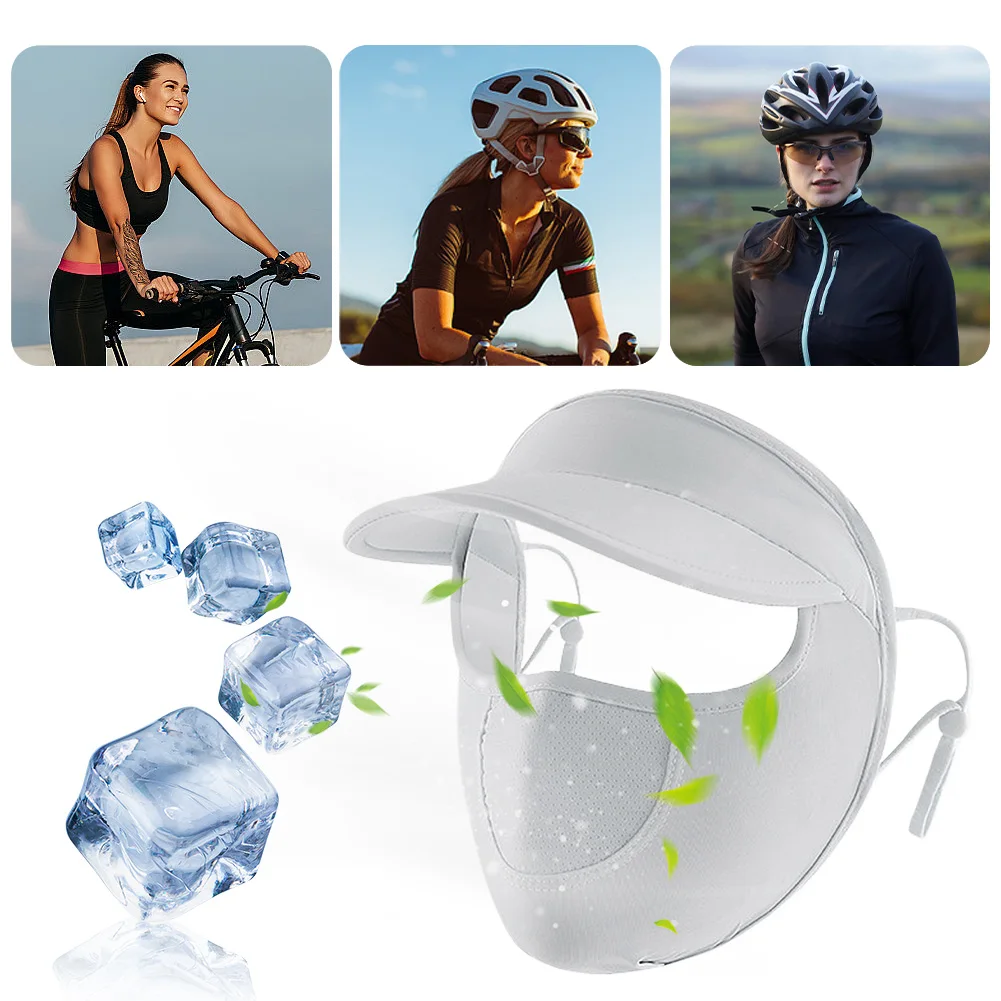 

Women Ice Silk Sun Mask Breathable UV Protection Face Cover Adjustable Outdoor Sun Hat Sun Protection Hat for Outdoor Sports